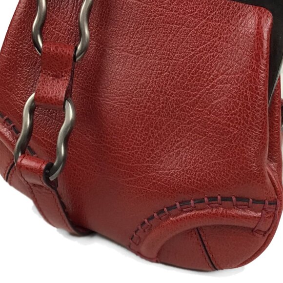 BURBERRY Vintage Red Kiss Lock Mini Crossbody - Picture 2 of 14